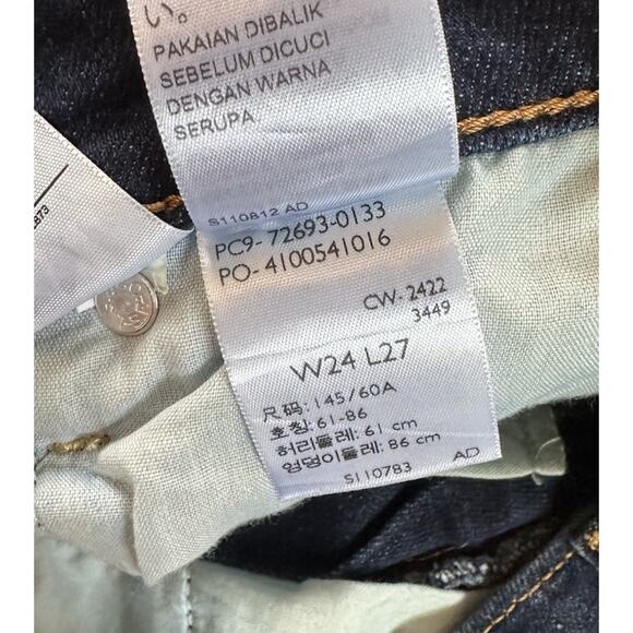 NWT $69.99 Levi’s Ribcage Straight Ankle Jeans Size 24 Women’s Blue - Picture 8 of 12